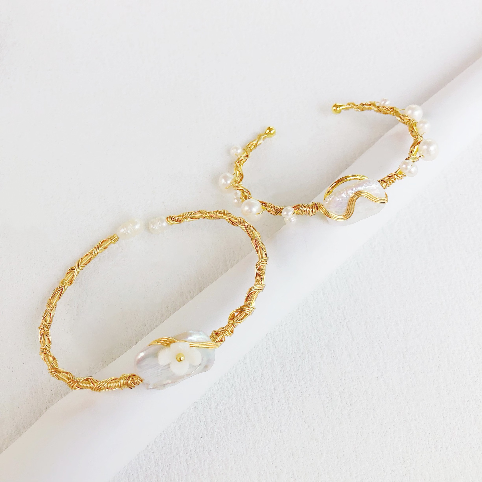 Women'S Fashion E Commerce - Natural pearl bracelet hand-wound woven collection