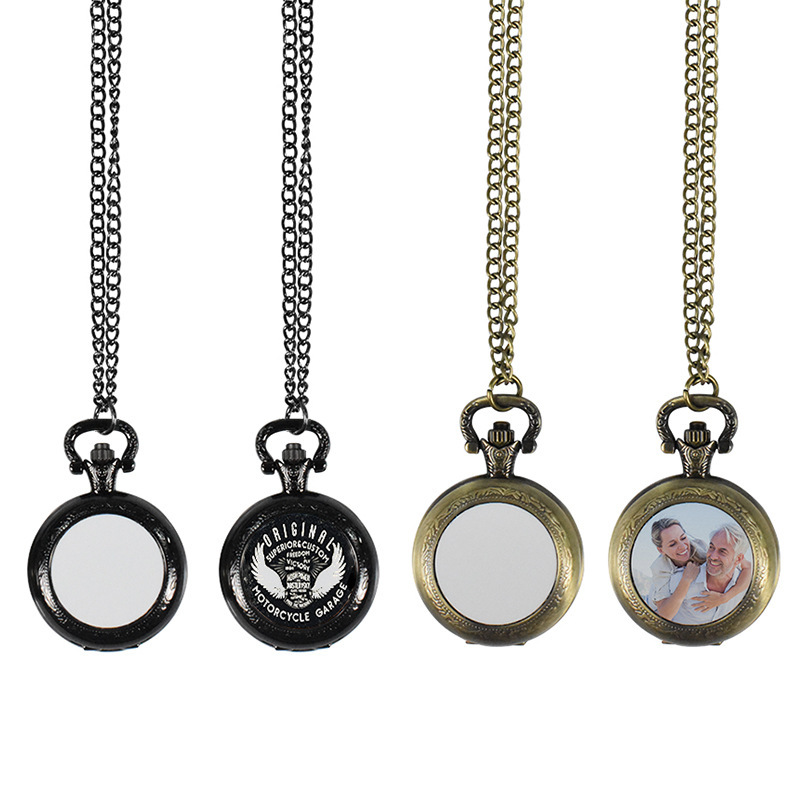 Women Fashion Necklace - Custom Vintage Metal Pocket Watch Pendant