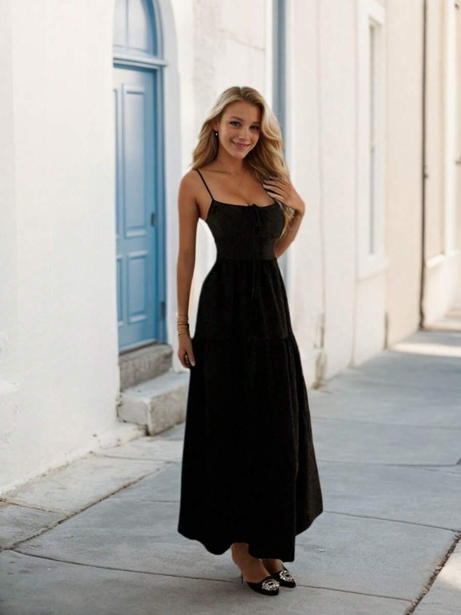Women'S Fashion Line - Classic Vintage A-Line Slip Dress Backless