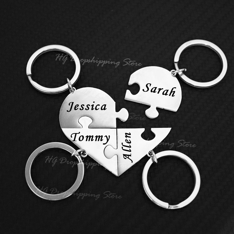 Women Fashion Fun - Custom Family Members' Names Keychain Personalized