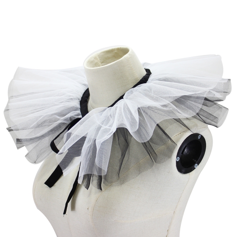 Women'S Fashion Victorian - Y1UB Women Tulle Ruffled Fake Collar