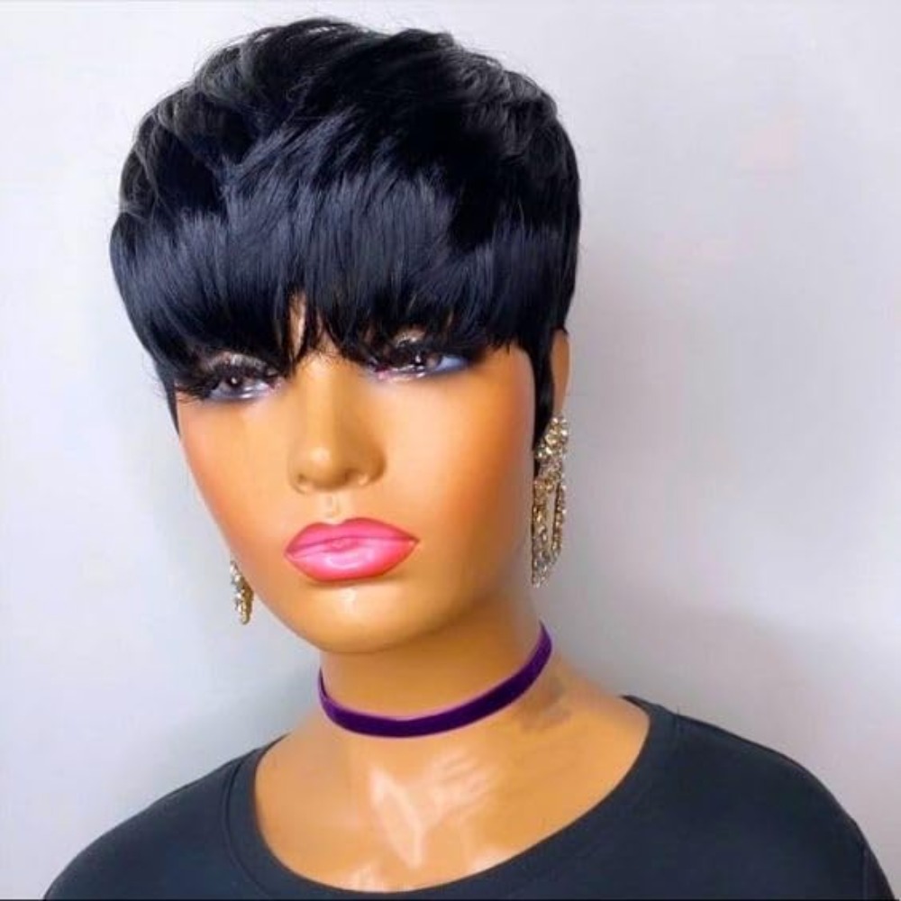 Women Fashion Photoshoot - Glueless Short Pixie Cut Human Hair