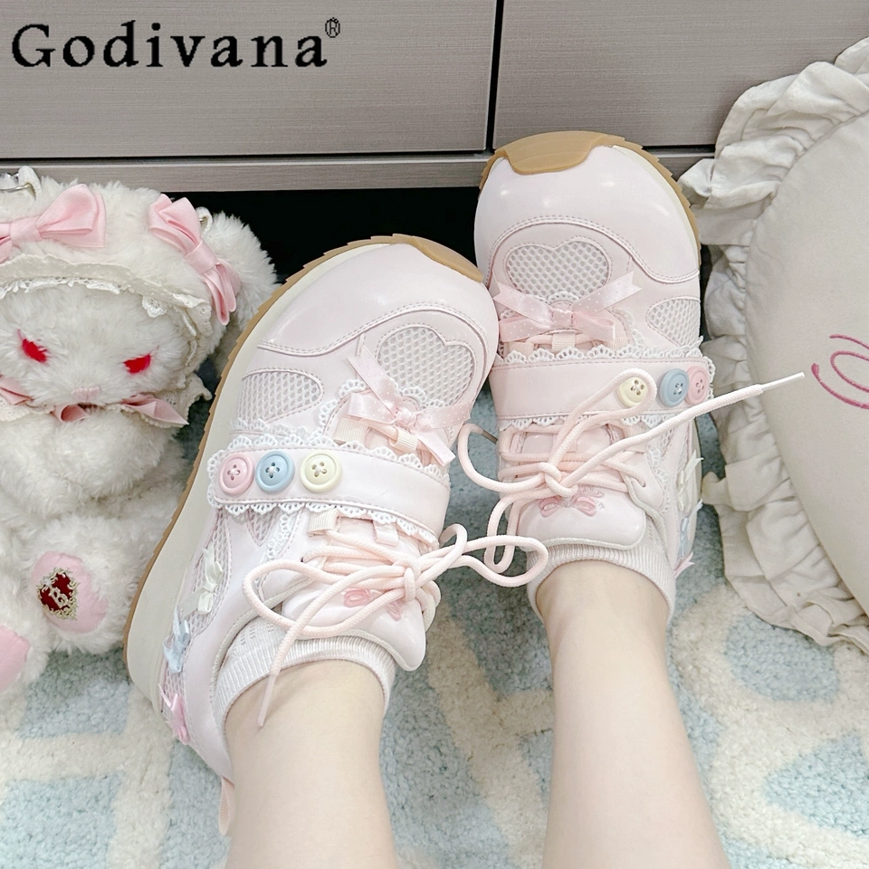 Women'S Fashion Loafers - Japanese Cute Girls Sweet Lo Sneakers