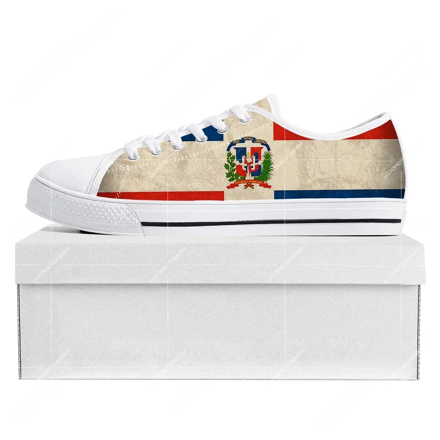 Women'S Fashion Business Casual - Dominican Republic Flag Low Top High