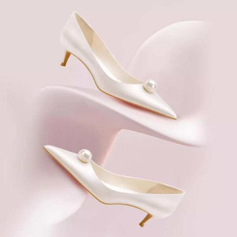 Women'S Fashion Loafers - 2026 New Luxury Designer White Satin