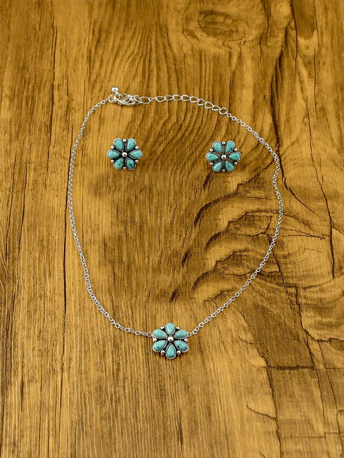 Turquoise Flower Pendant Neckl - Women Fashion Necklace incelemesi ve fiyatı