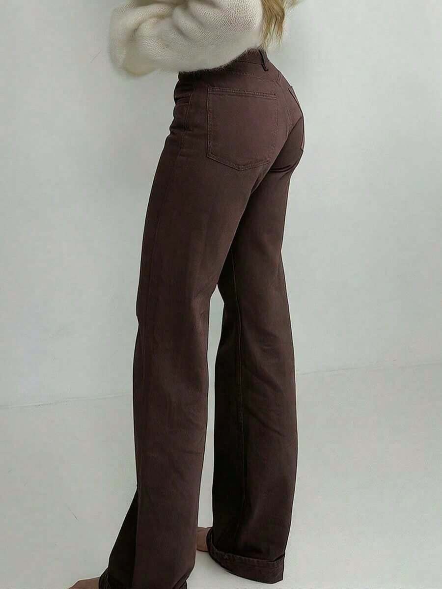 Womens Mid-Rise Loose Wide Leg - Mom Jeans Women incelemesi ve fiyatı
