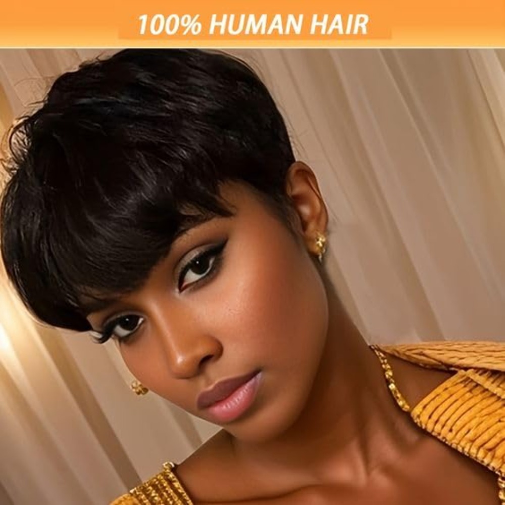 Glueless Short Pixie Cut Human - Women Fashion Photoshoot incelemesi ve fiyatı