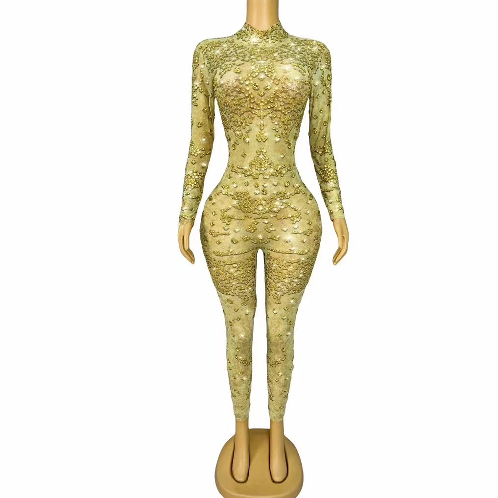 Sexy Stage Shining Gold Rhines - Women Fashion Photoshoot incelemesi ve fiyatı