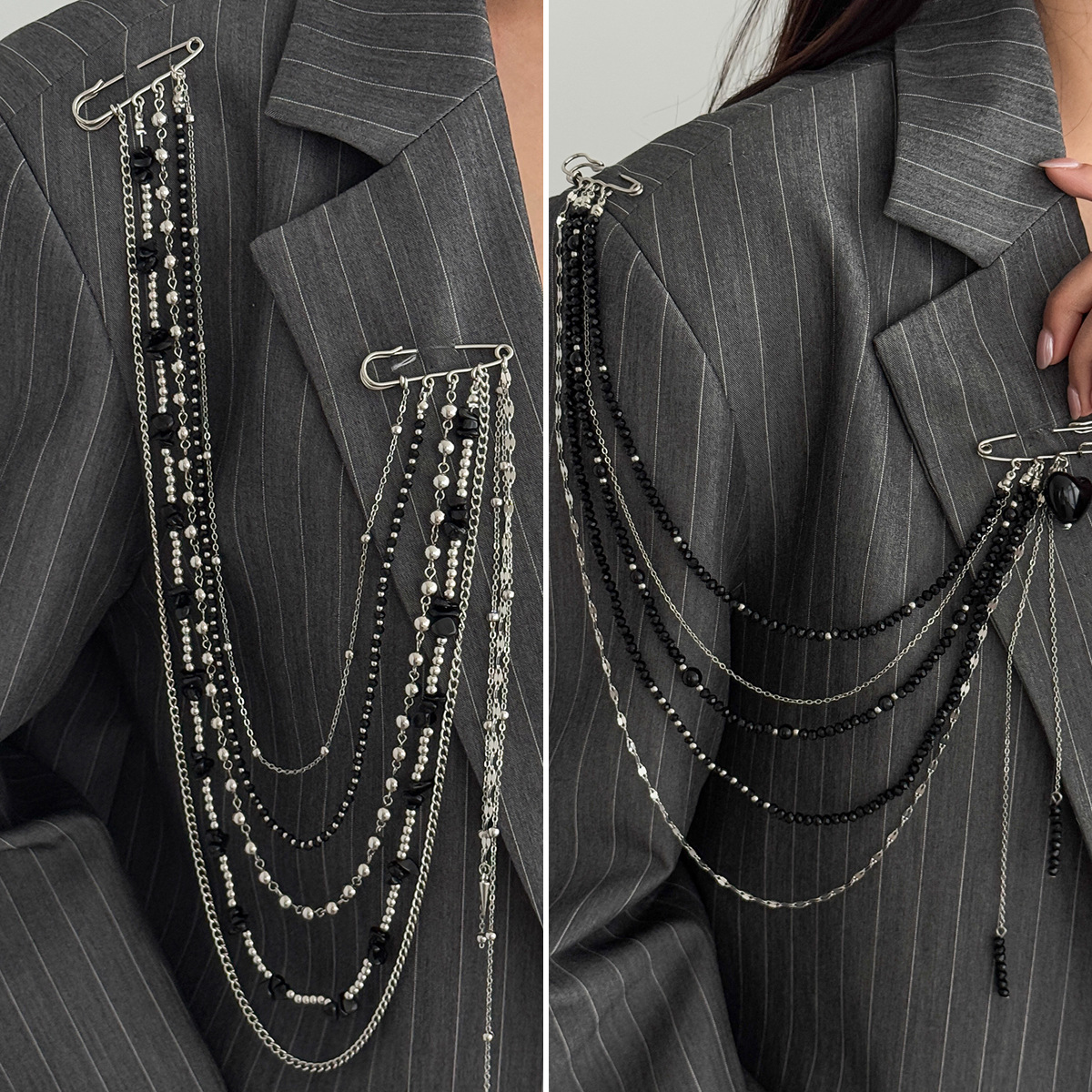 Punk Hip Hop Long Crystal Broo - Women'S Fashion Layering incelemesi ve fiyatı