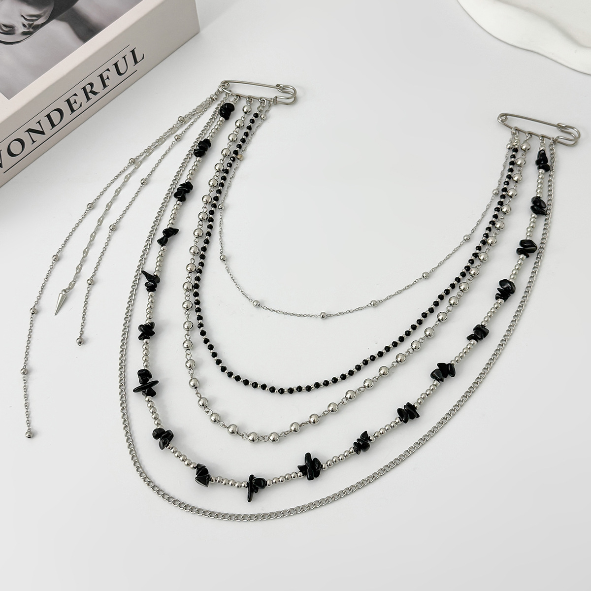 Punk Hip Hop Long Crystal Broo - Women'S Fashion Layering incelemesi ve fiyatı