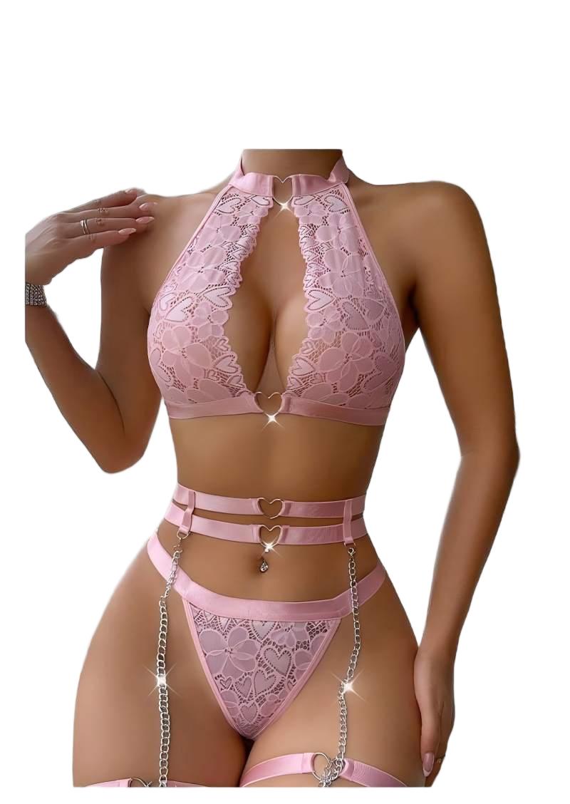 Sexy Lingerie Set Push Up Lace - Women Fashion Necklace incelemesi ve fiyatı