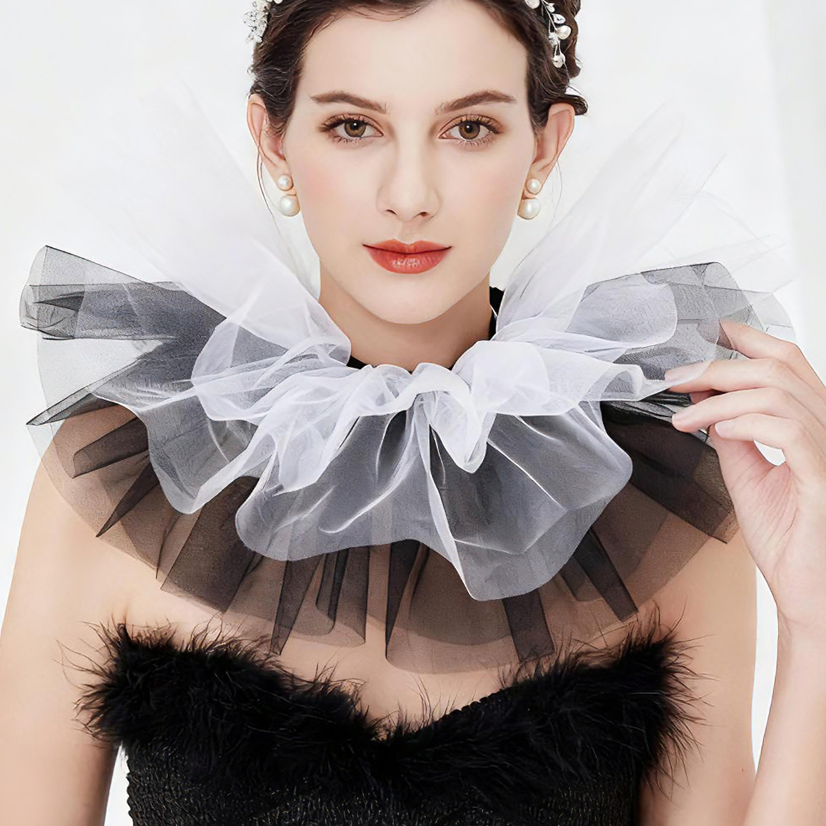 Fashion Tulle Ruffle Collar Fo - Women'S Fashion Victorian incelemesi ve fiyatı