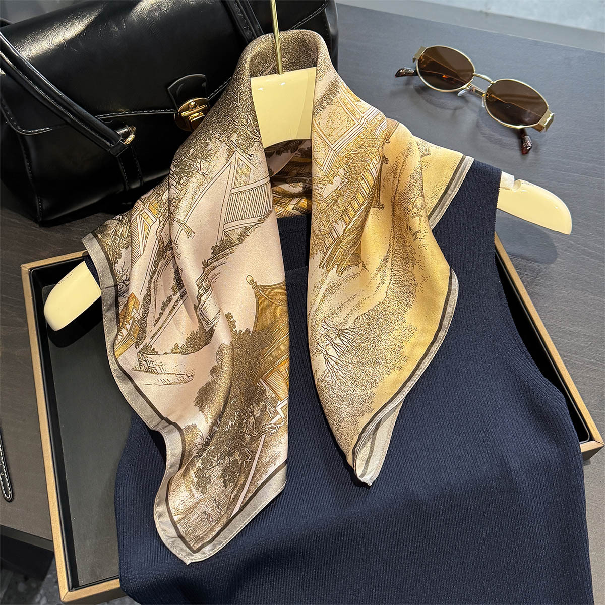 Brand 100% Natural Silk Scarf  - Women'S Fashion Poncho incelemesi ve fiyatı