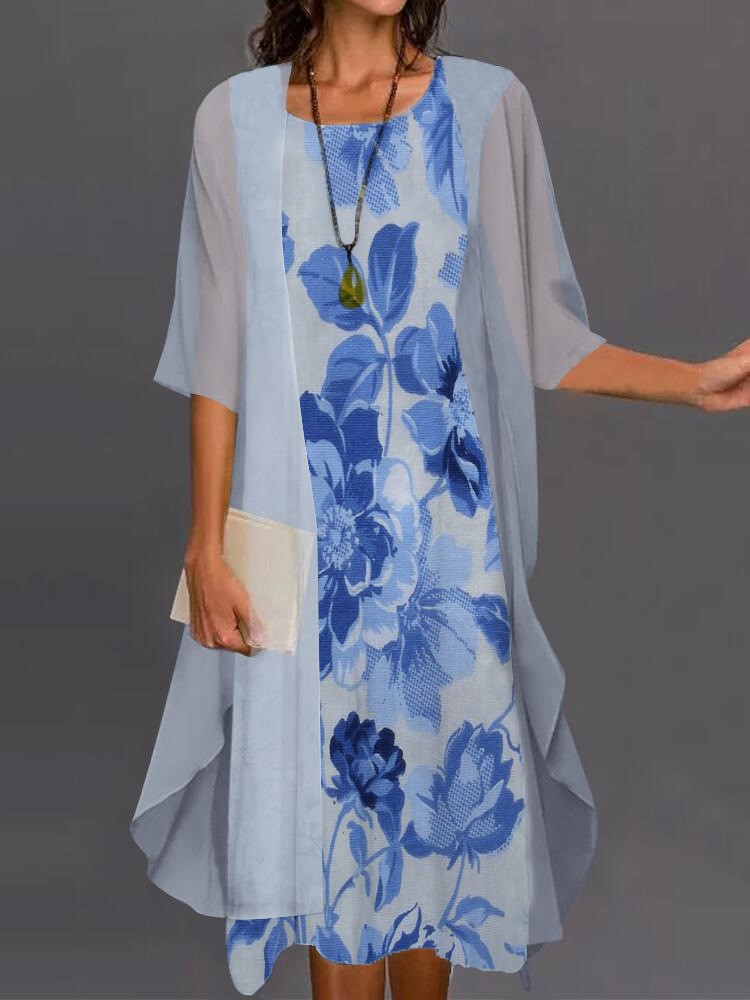 Summer Elegant Dress Two-piece - Women'S Fashion Long Coat incelemesi ve fiyatı