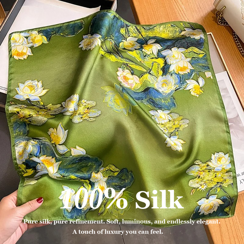 100% Real Silk Scarf Fashion B - Women'S Fashion Poncho incelemesi ve fiyatı