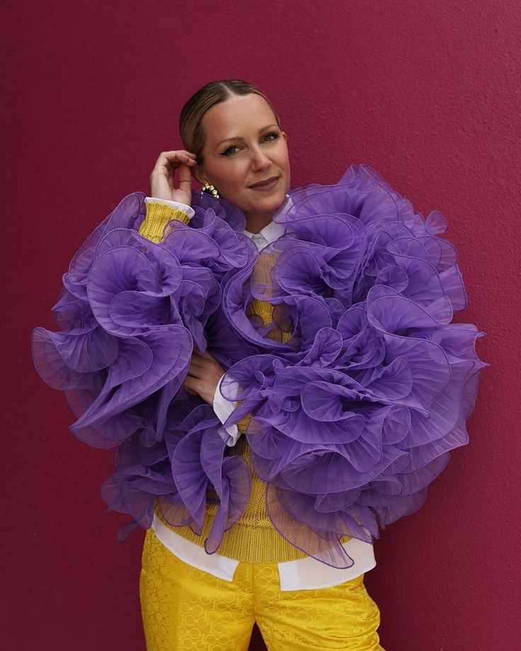 Purple Ruffles Tulle Top Women - Women Fashion Photoshoot incelemesi ve fiyatı