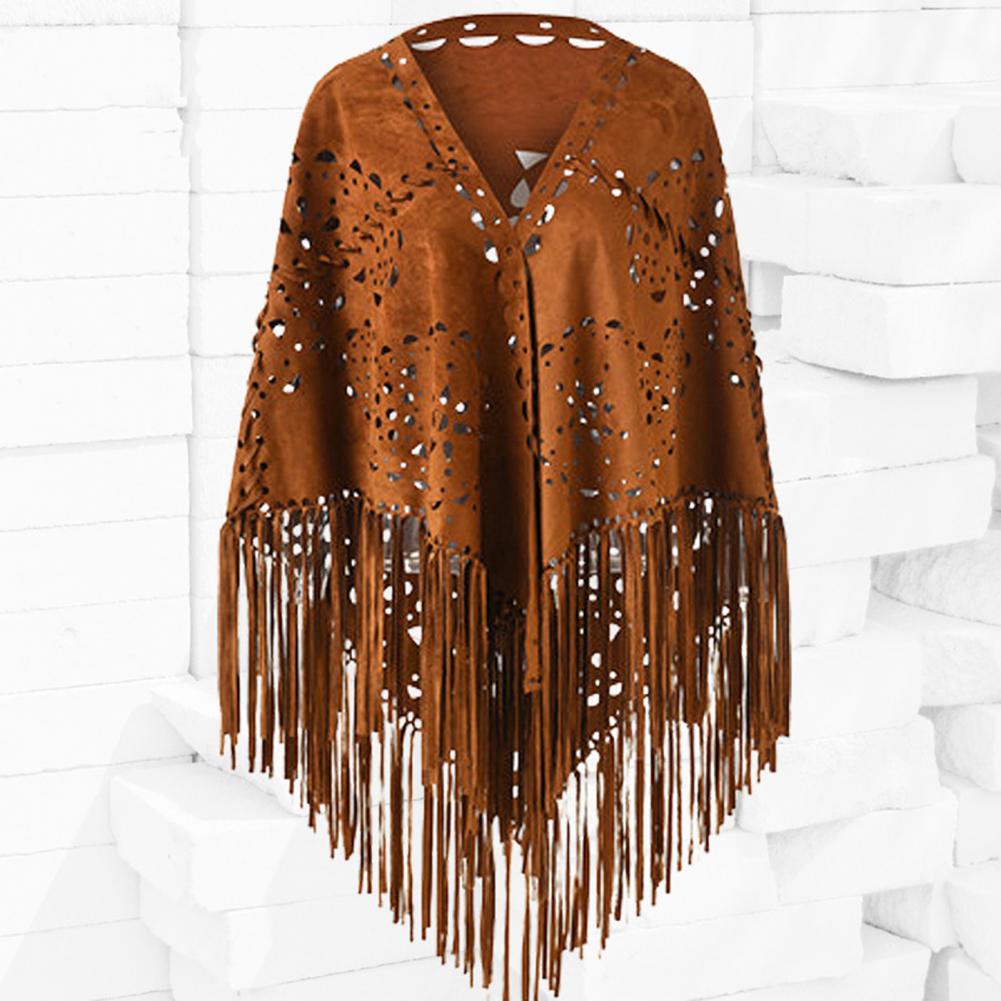 New In 2024 Solid Color Hollow - Women'S Fashion Poncho incelemesi ve fiyatı