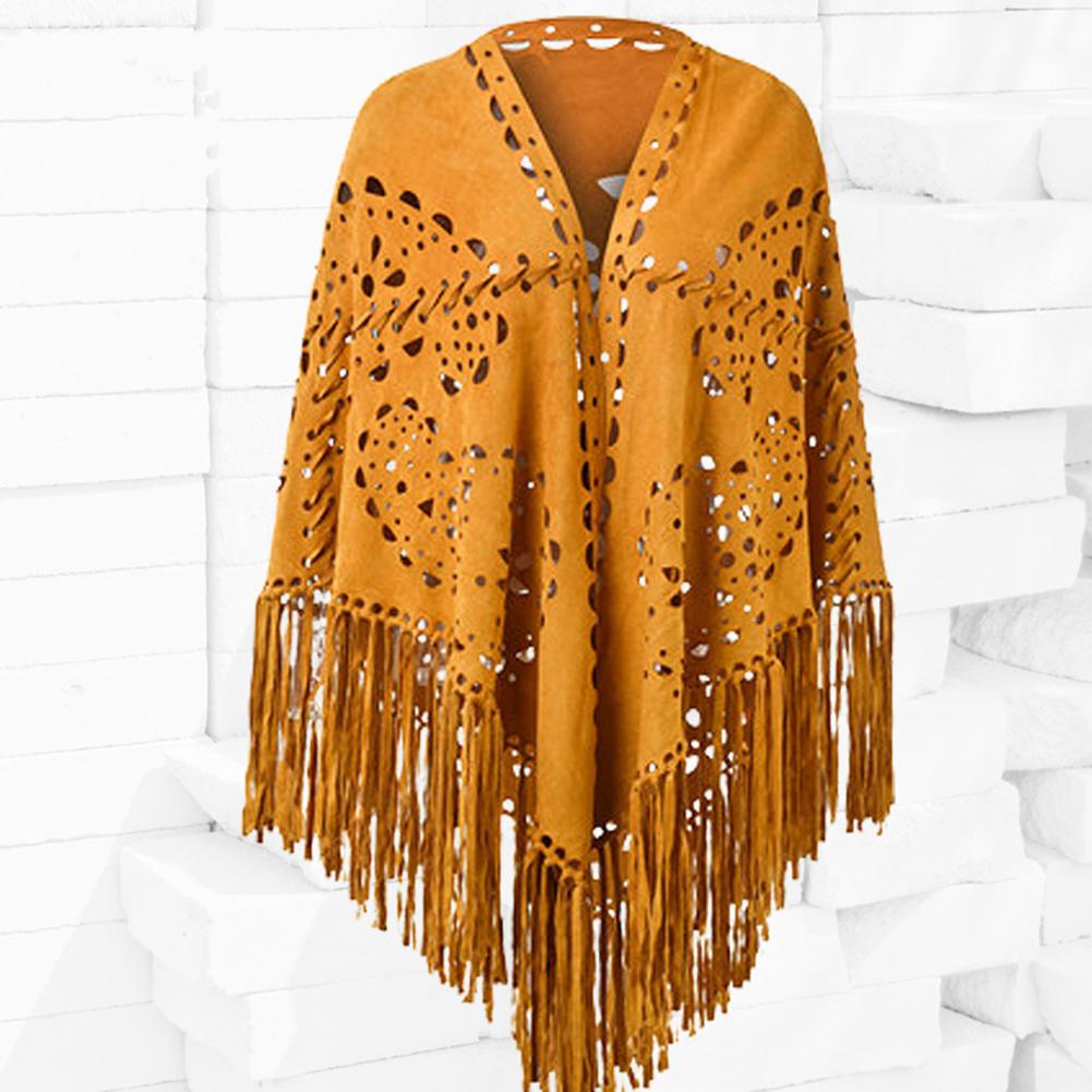 New In 2024 Solid Color Hollow - Women'S Fashion Poncho incelemesi ve fiyatı