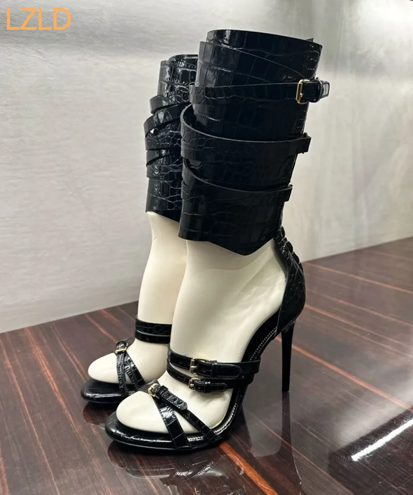 Black Sexy Catwalk Women Sanda - Fashion Women Belt incelemesi ve fiyatı