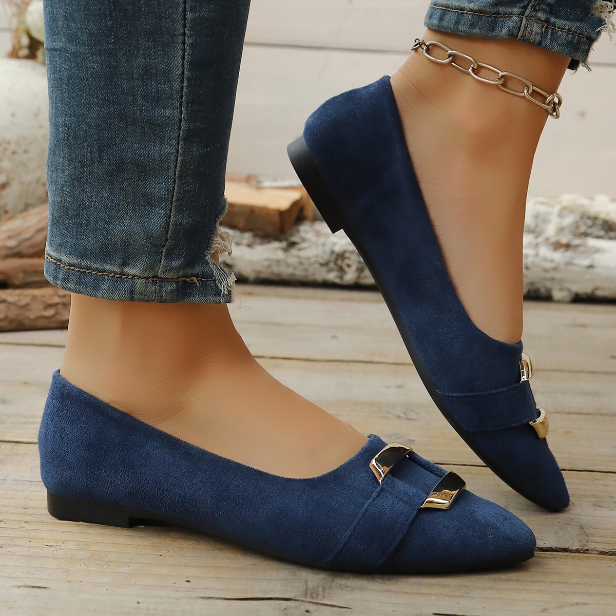 Spring and Autumn Elegant Poin - Women'S Fashion Loafers incelemesi ve fiyatı