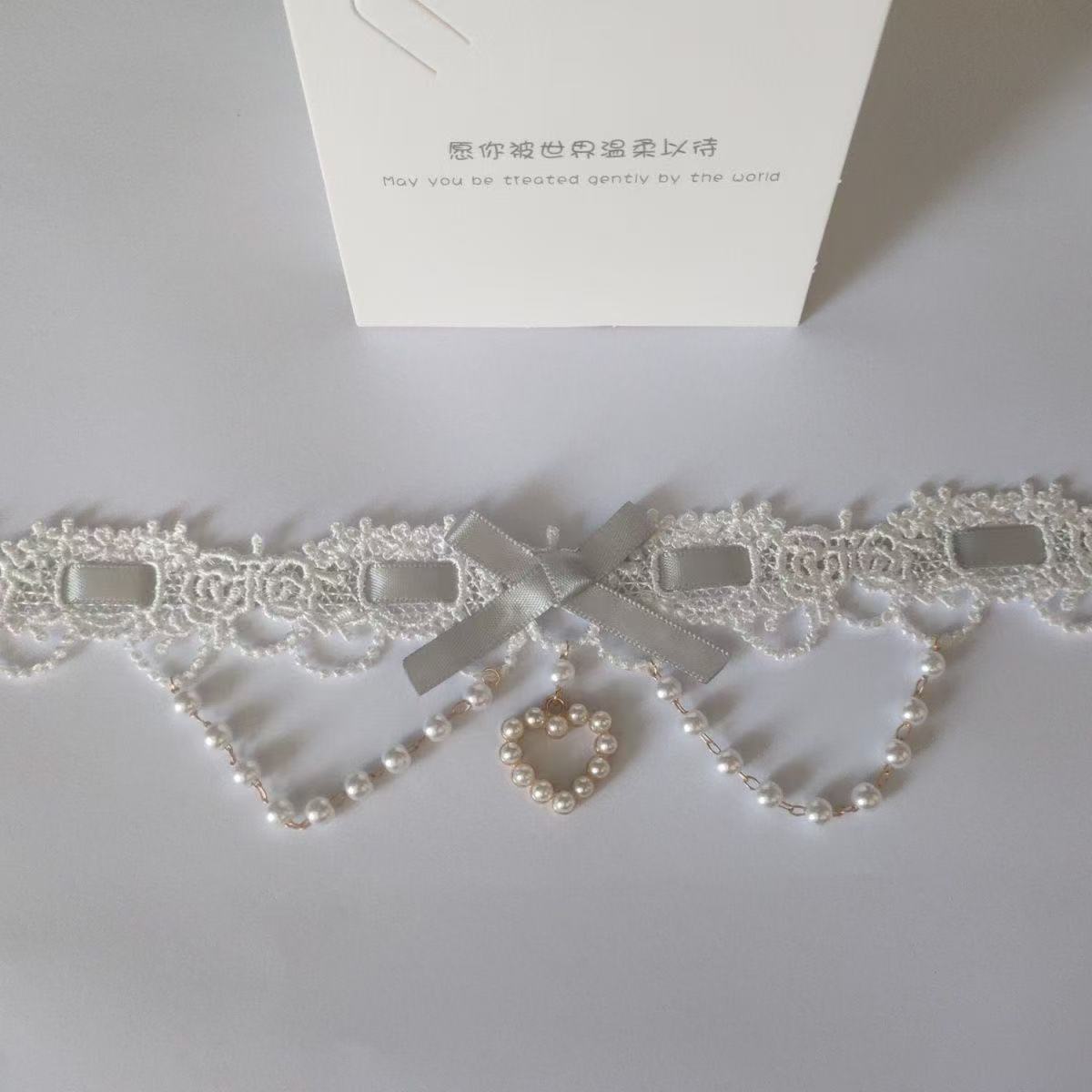 Sweet Lolita Pearl Lace Neckla - Women Fashion Photoshoot incelemesi ve fiyatı