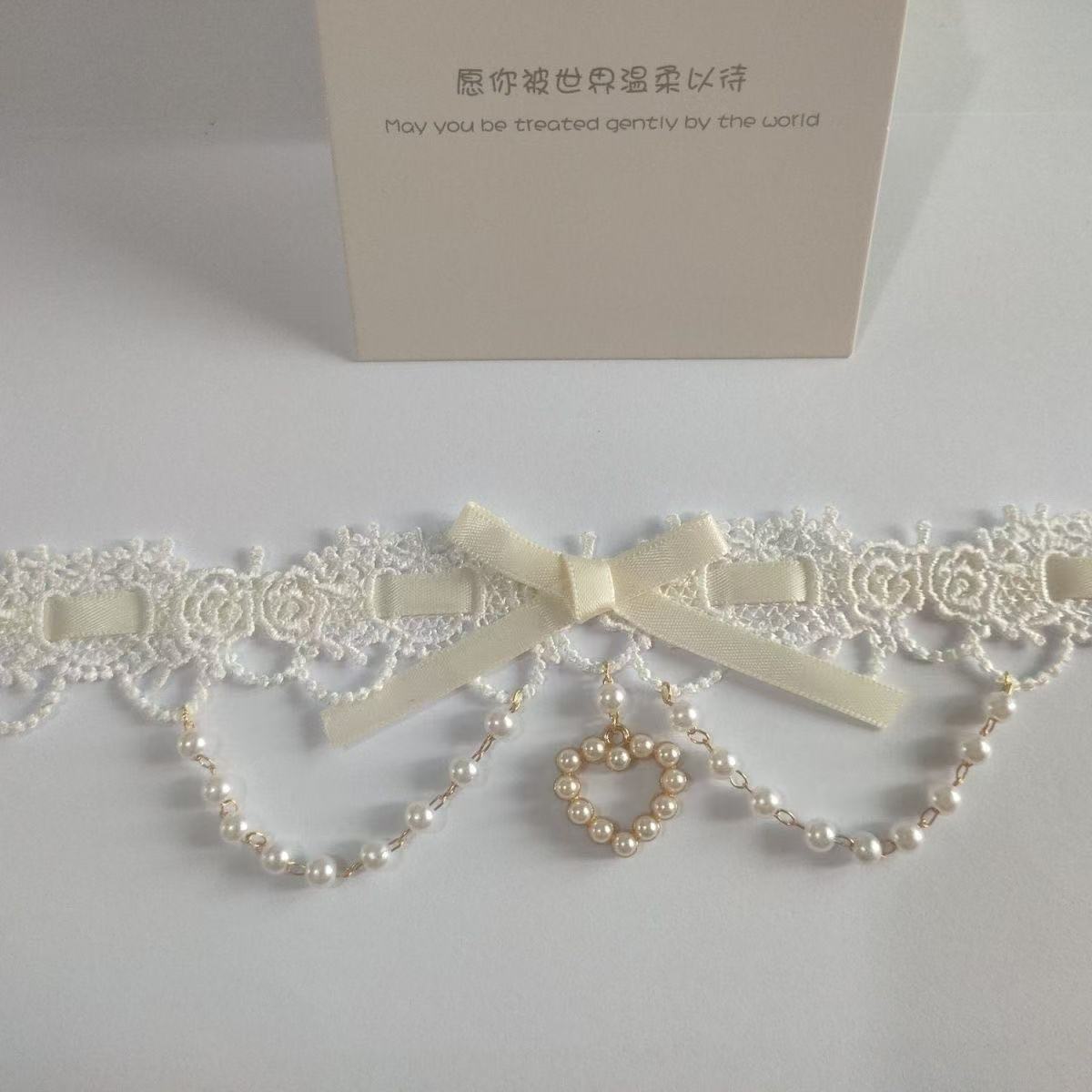 Sweet Lolita Pearl Lace Neckla - Women Fashion Photoshoot incelemesi ve fiyatı
