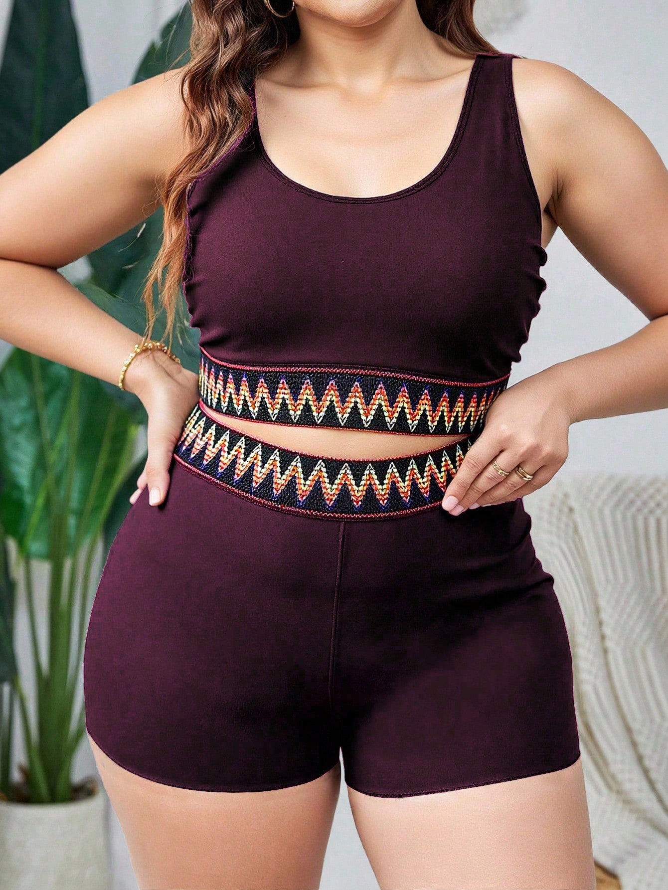 Plus Size Women Solid Round Ne - Crop Top Women incelemesi ve fiyatı