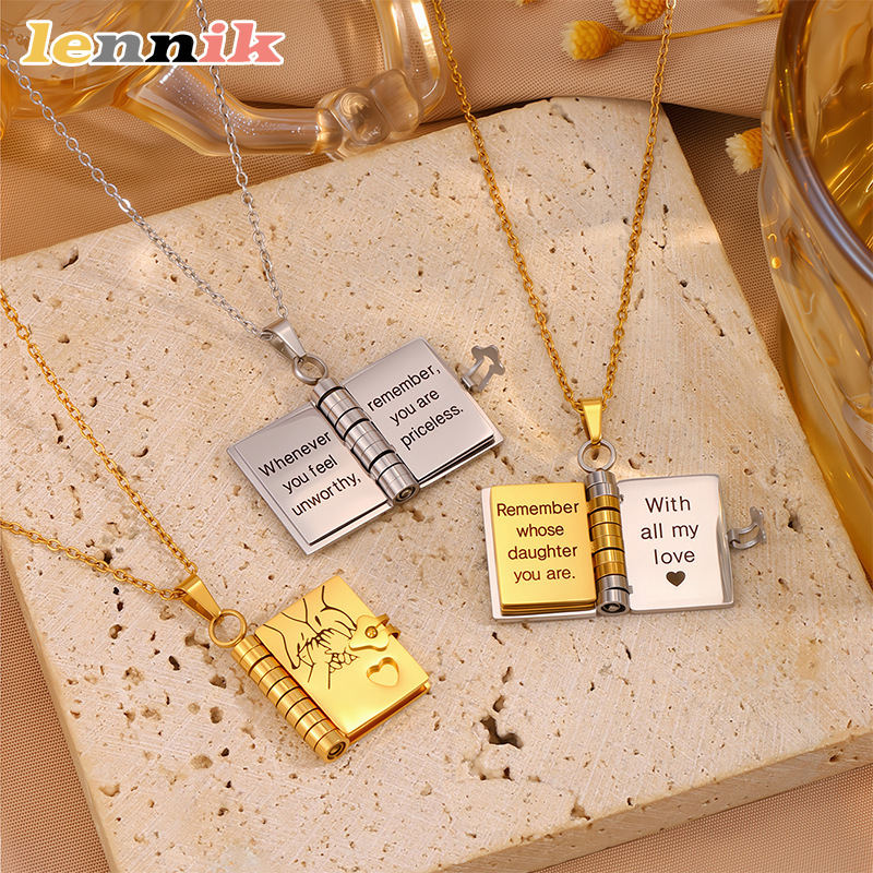 LENNIK Openable Book Necklace, - Women Fashion Open Now incelemesi ve fiyatı