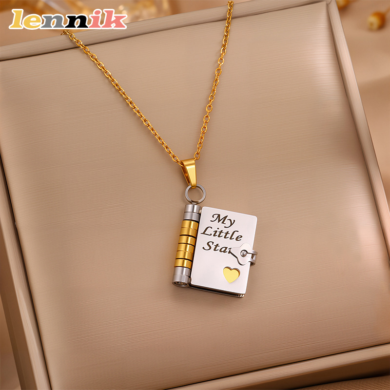 LENNIK Openable Book Necklace, - Women Fashion Open Now incelemesi ve fiyatı