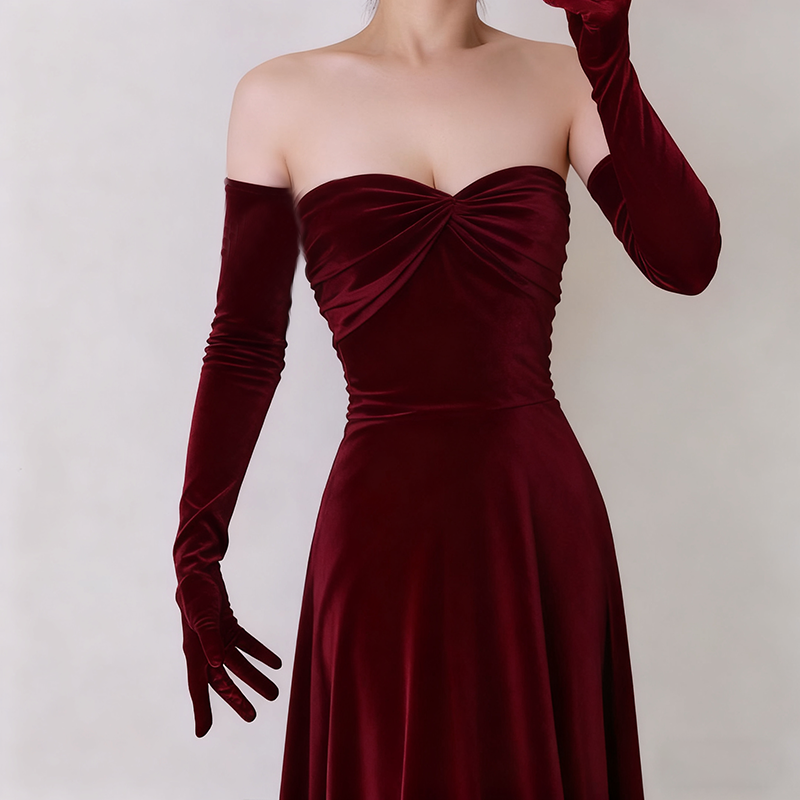 Women 65cm/53cm Velvet Long Gl - Women'S Fashion Of The 1920S incelemesi ve fiyatı