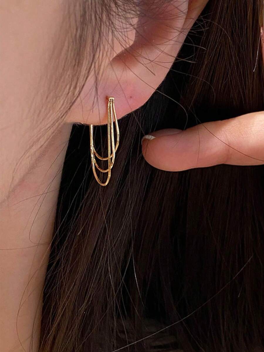 Gold-Tone Curved Bar Top Tripl - Women'S Fashion Layering incelemesi ve fiyatı