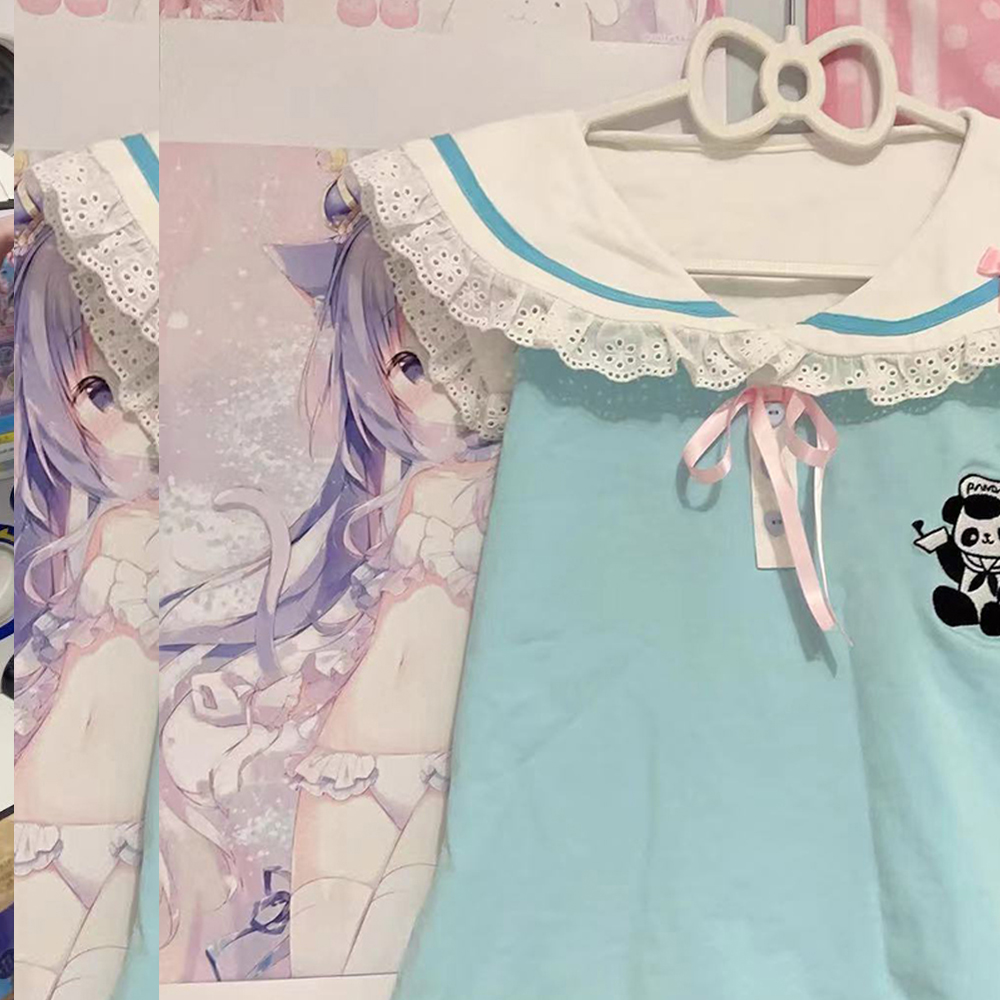 Japanese Cute Bow T Shirts Wom - Women Fashion Necklace incelemesi ve fiyatı