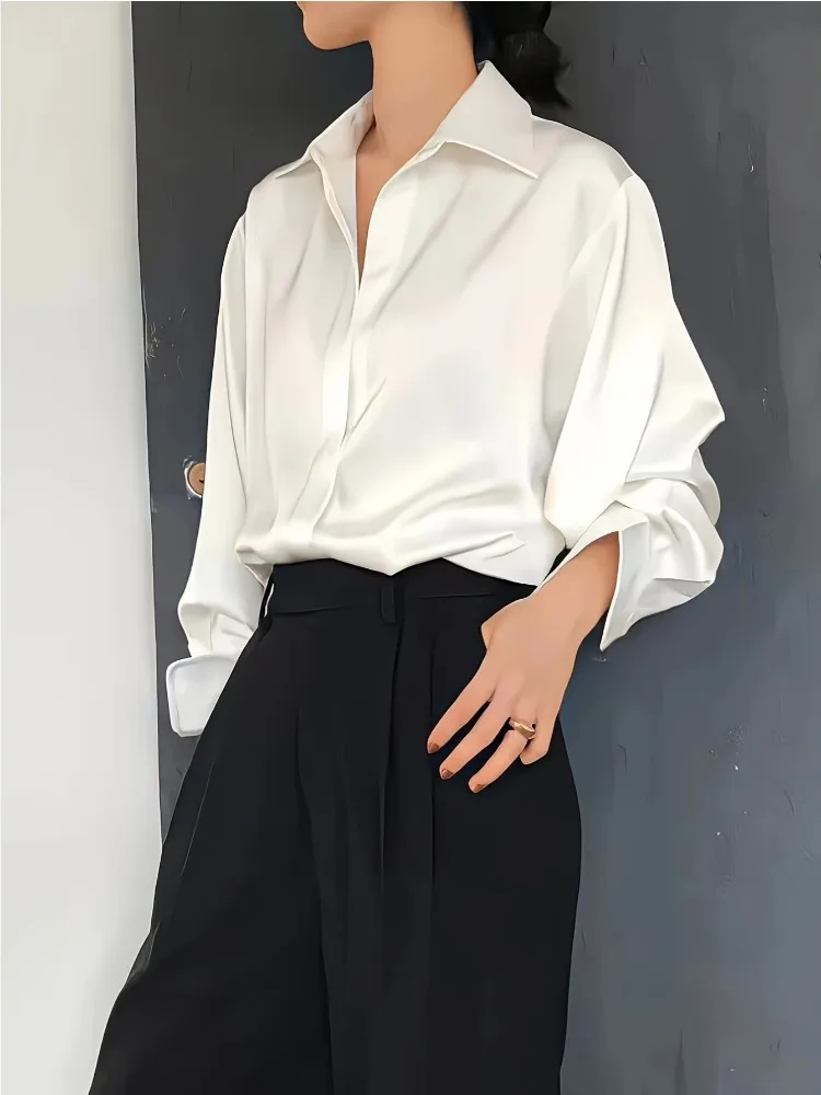 Plus Size Casual Women Silk Sh - Women'S Fashion Essentials incelemesi ve fiyatı
