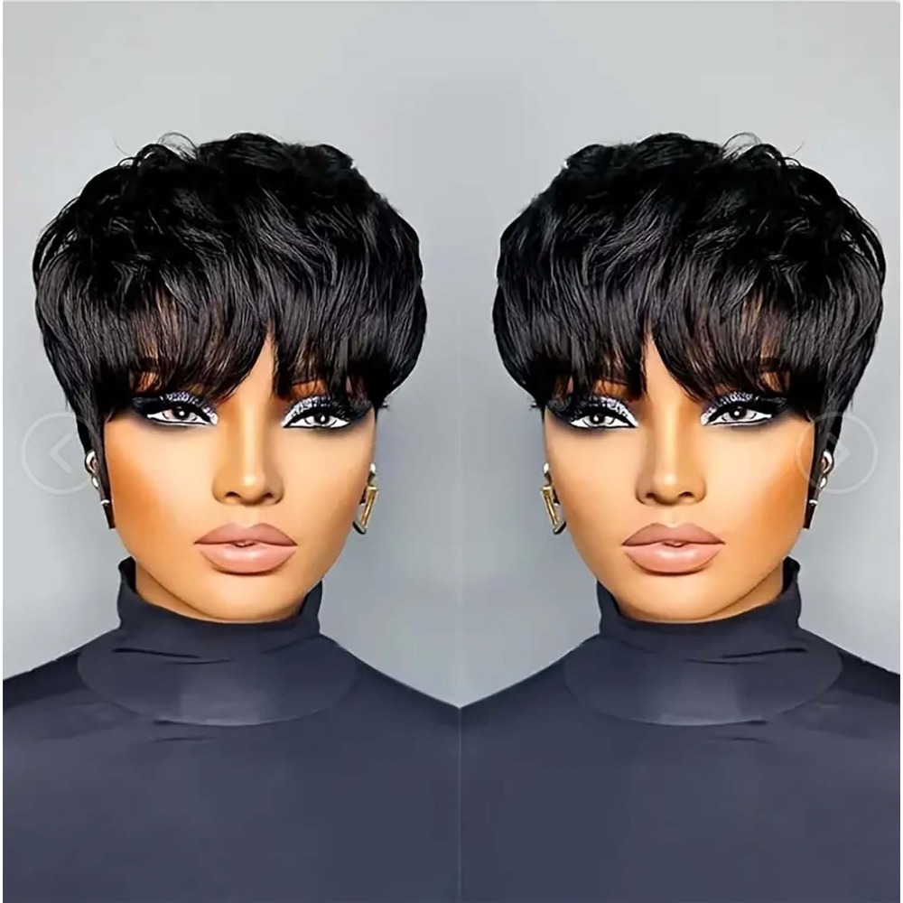 Glueless Short Pixie Cut Human - Women Fashion Photoshoot incelemesi ve fiyatı