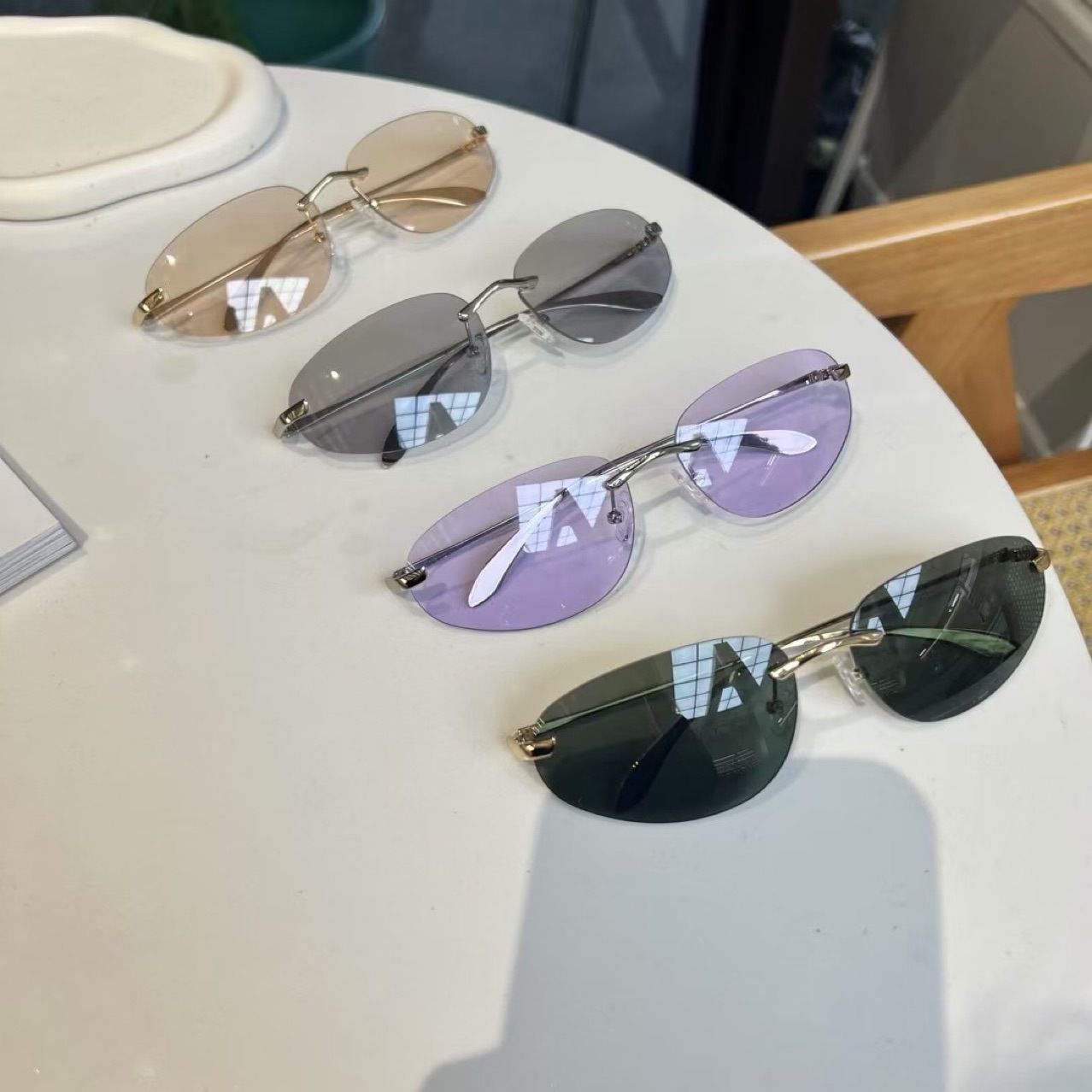 UV400 Rimless Shades, Cat Eye  - Women'S Fashion Essentials incelemesi ve fiyatı