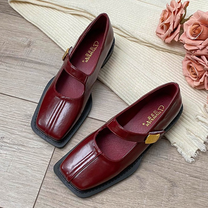French Style Square Toe Low He - Women'S Fashion Loafers incelemesi ve fiyatı