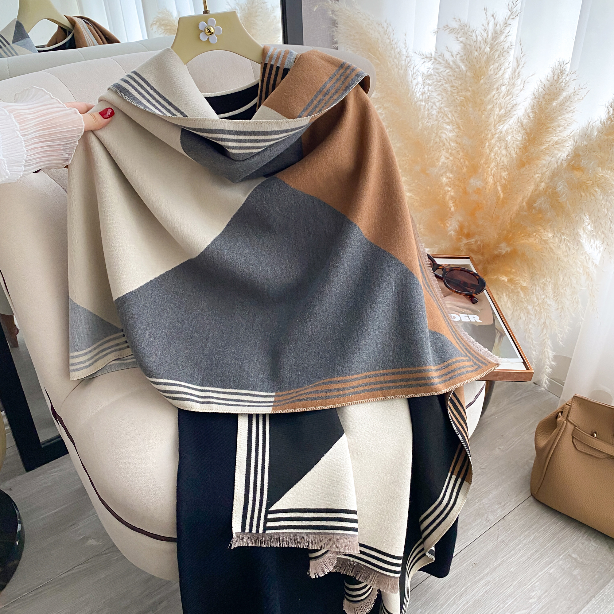2025 Luxury Winter Cashmere Sc - Women'S Fashion Poncho incelemesi ve fiyatı