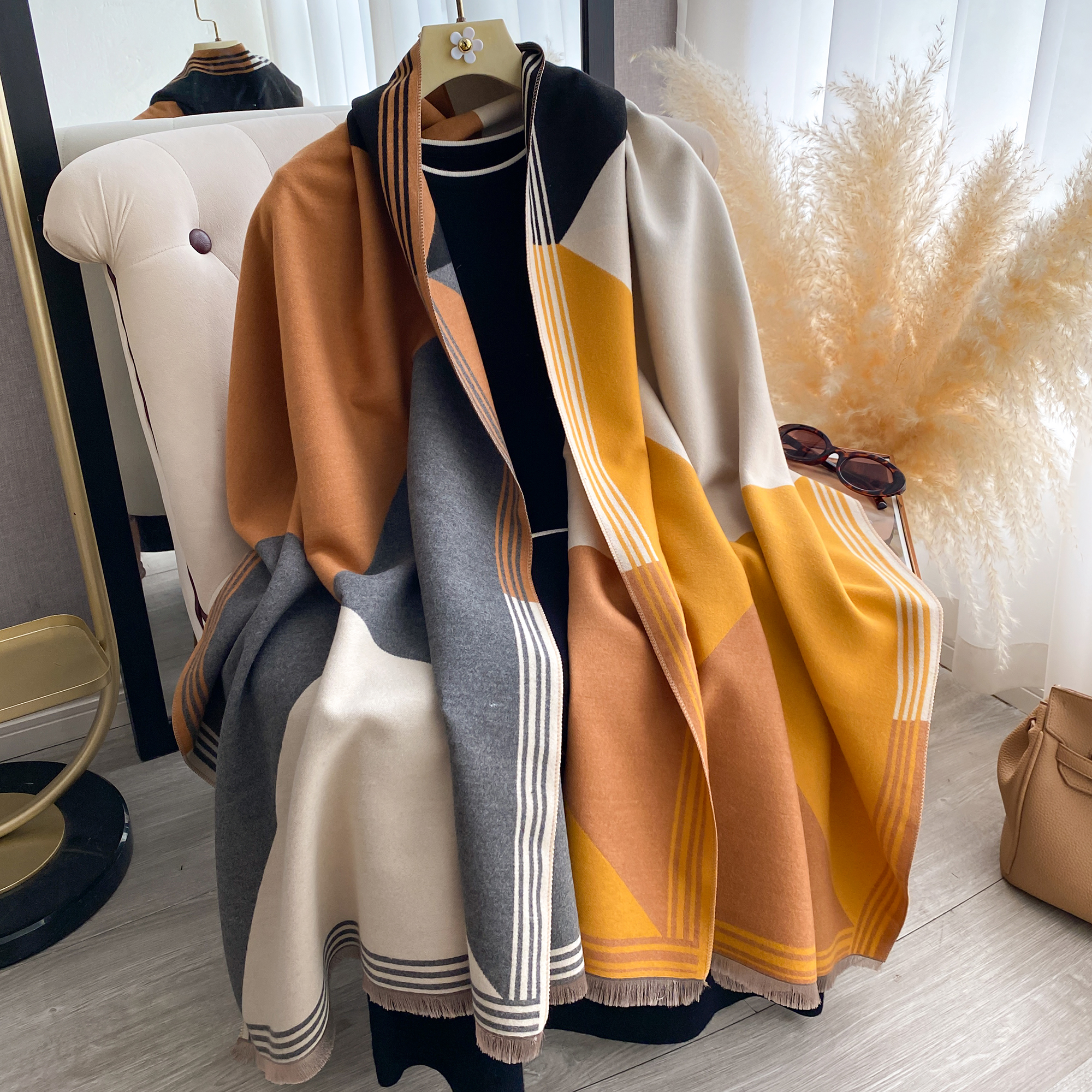 2025 Luxury Winter Cashmere Sc - Women'S Fashion Poncho incelemesi ve fiyatı