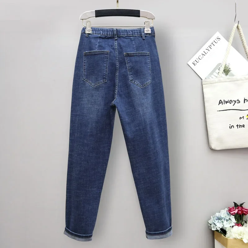 XL-6XL Spring Autumn Large Siz - Mom Jeans Women incelemesi ve fiyatı