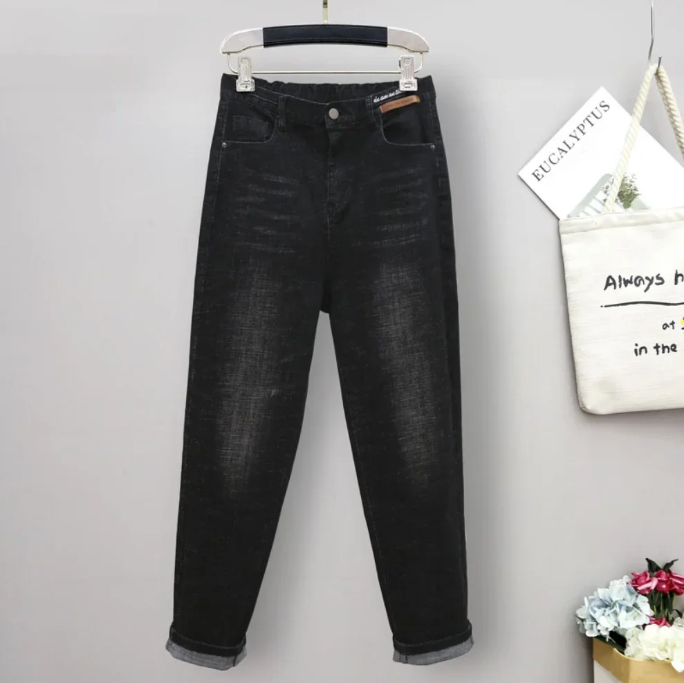 XL-6XL Spring Autumn Large Siz - Mom Jeans Women incelemesi ve fiyatı