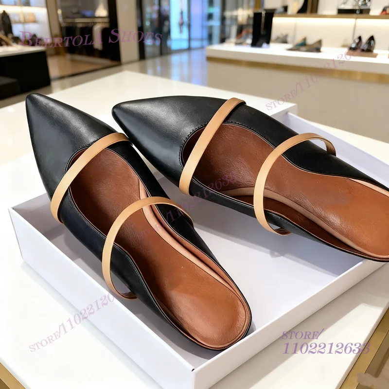 Flat Mules Half Round Pointed  - Fashion Women Belt incelemesi ve fiyatı