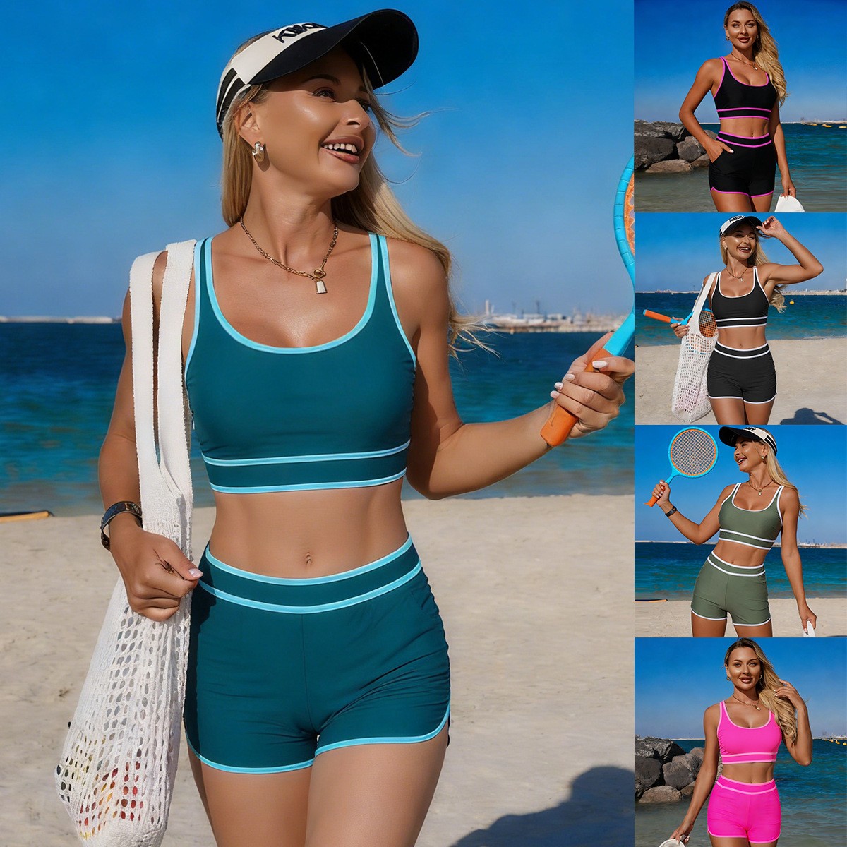 Olive Green Bikini Sleeveless  - Crop Top Women incelemesi ve fiyatı