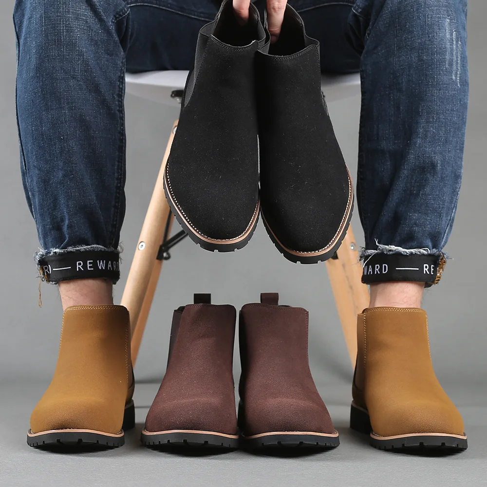 Men Ankle Boots British Style  - Women'S Fashion Business Casual incelemesi ve fiyatı