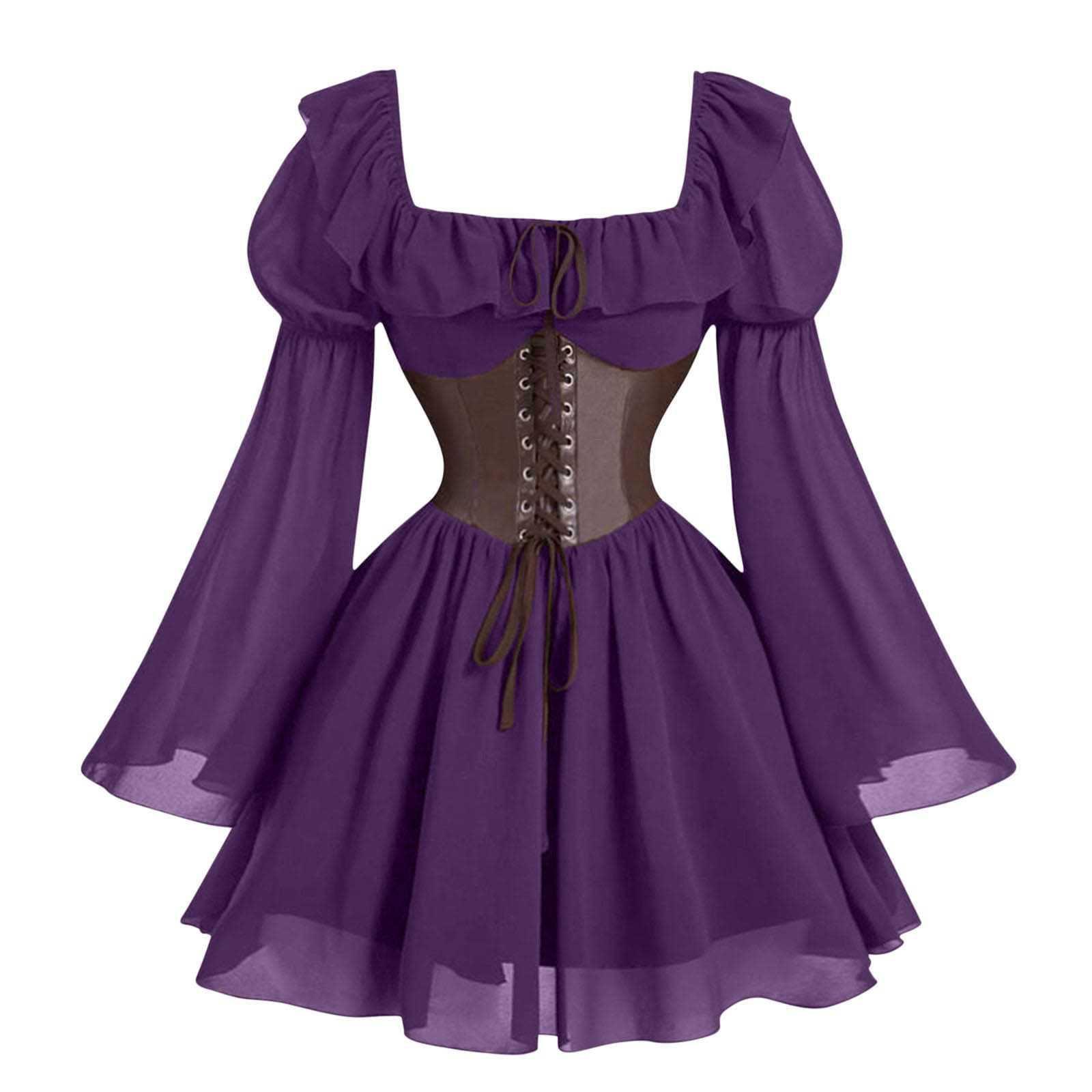 Renaissance Medieval Long Slee - Women'S Fashion Victorian incelemesi ve fiyatı