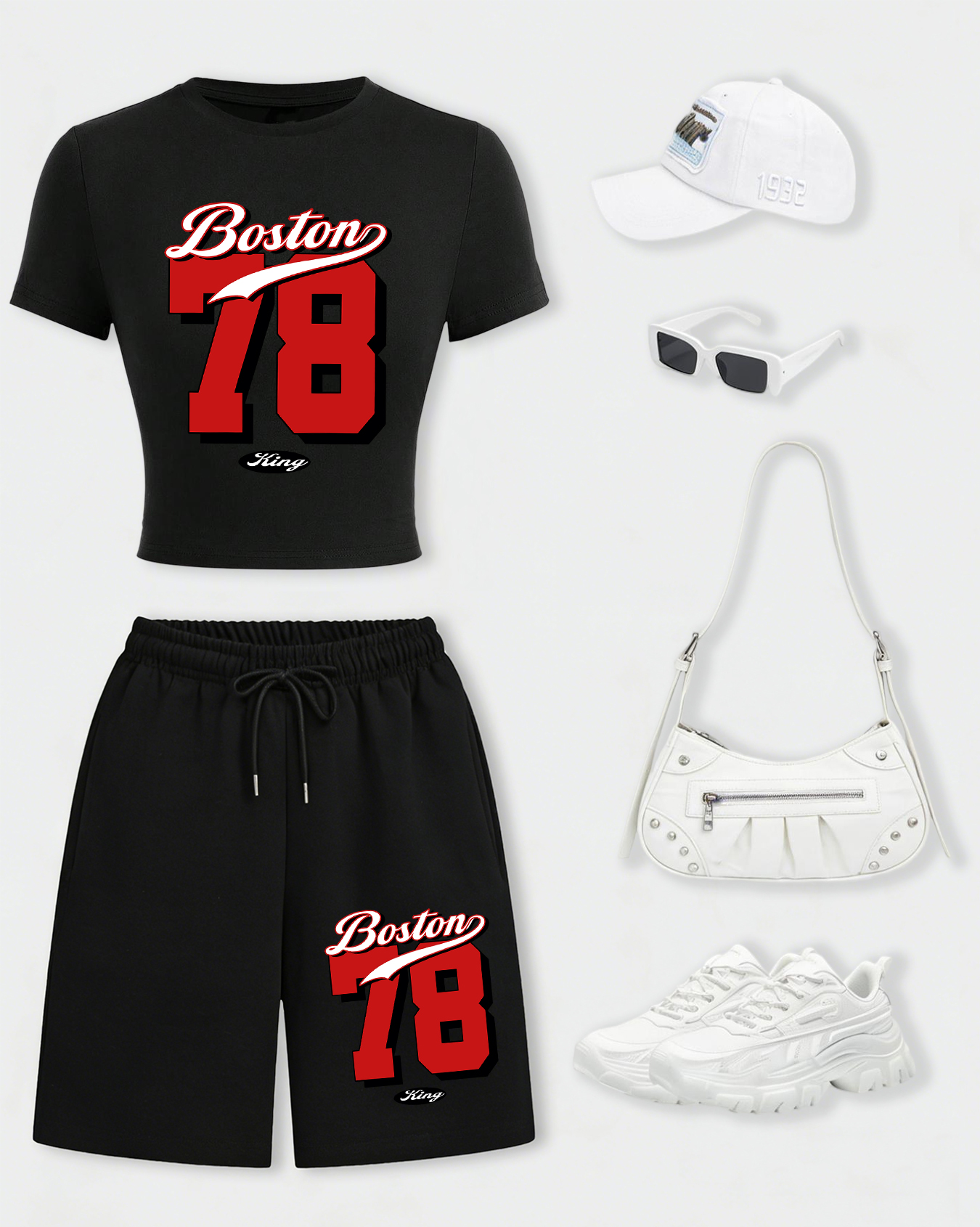 Boston Number 78 Design Womens - Crop Top Women incelemesi ve fiyatı