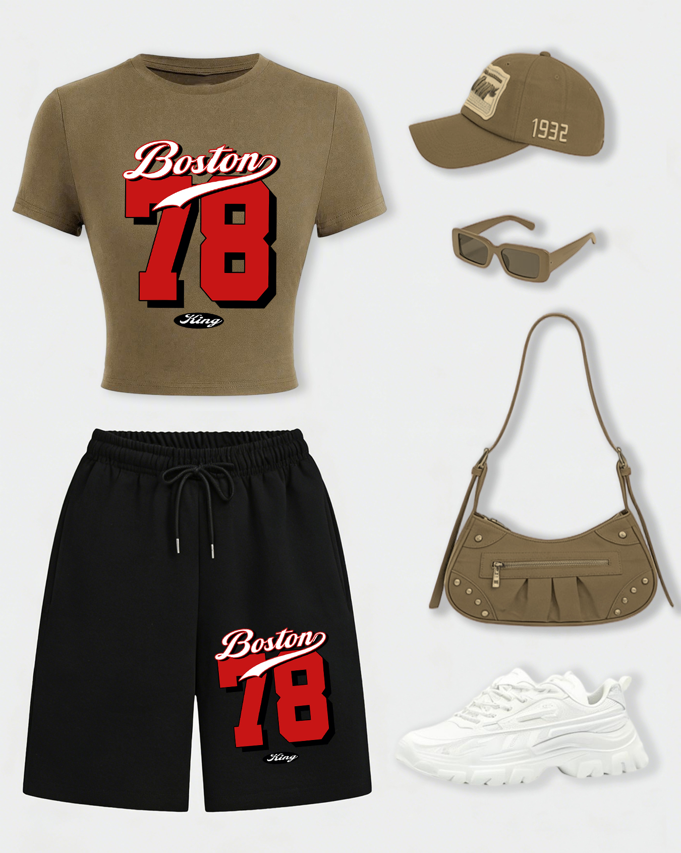 Boston Number 78 Design Womens - Crop Top Women incelemesi ve fiyatı