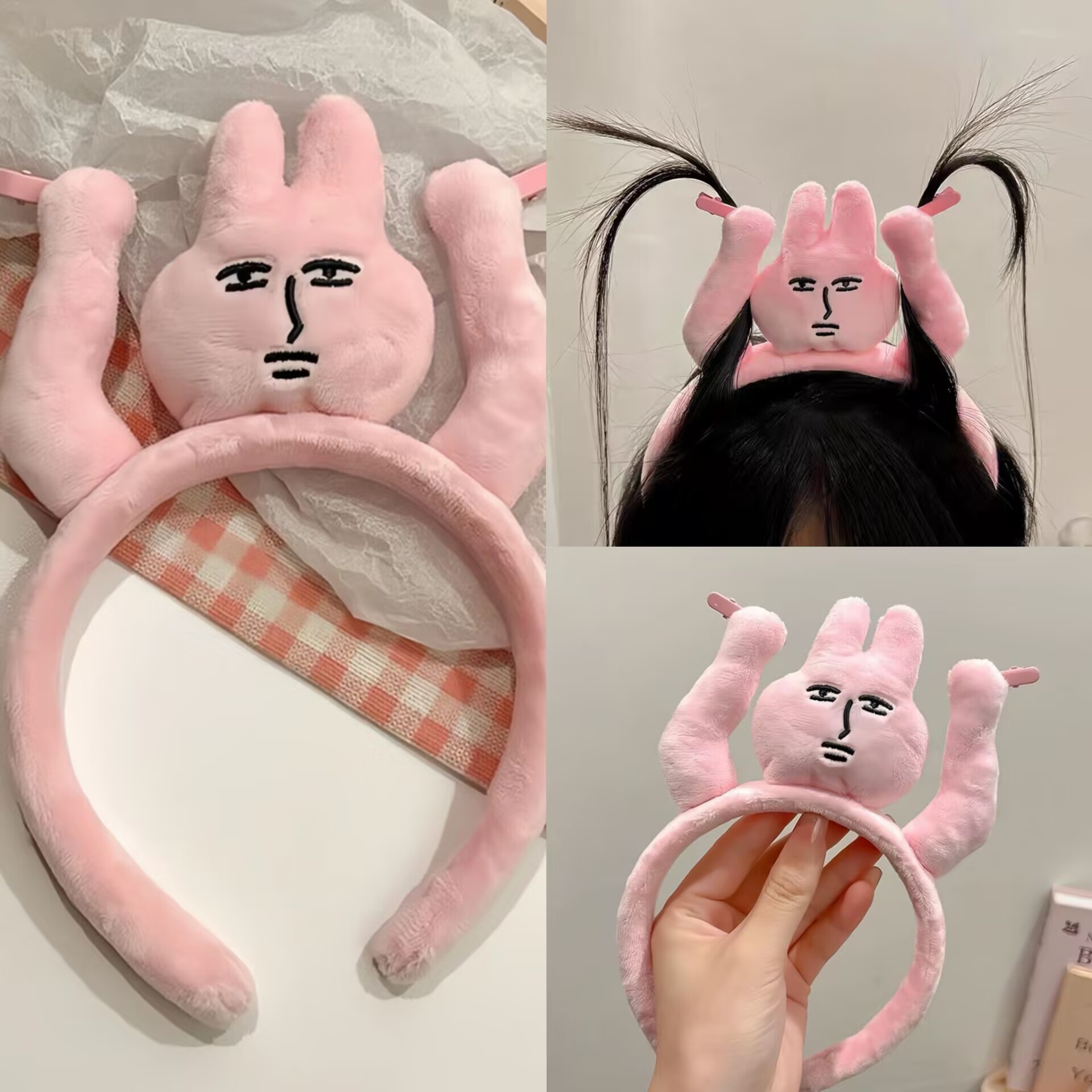 1pc Cute Pink Rabbit Ear Headb - Women Fashion Fun incelemesi ve fiyatı