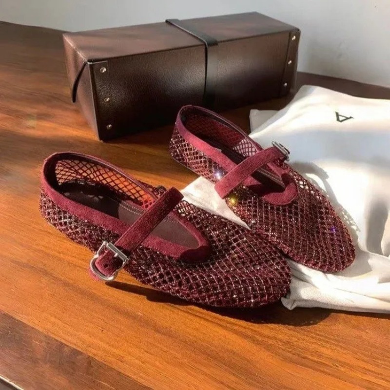 Hollow Rhinestone Baotou Sanda - Women'S Fashion Loafers incelemesi ve fiyatı