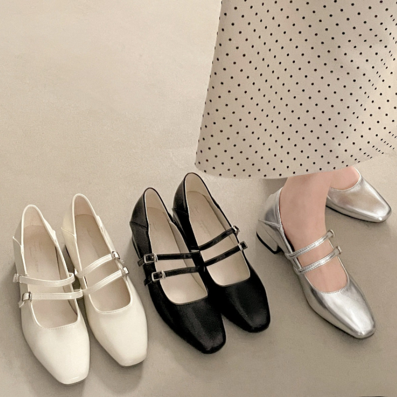 Square Toe Low Heel Women Silv - Fashion Women Belt incelemesi ve fiyatı